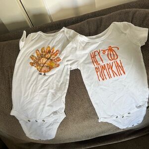 Fall baby onesie pair - 12months